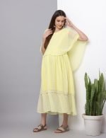 Lemon yellow poncho Maternity & nursing dress