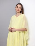 Lemon yellow poncho Maternity & nursing dress - Image 5