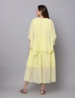 Lemon yellow poncho Maternity & nursing dress - Image 2